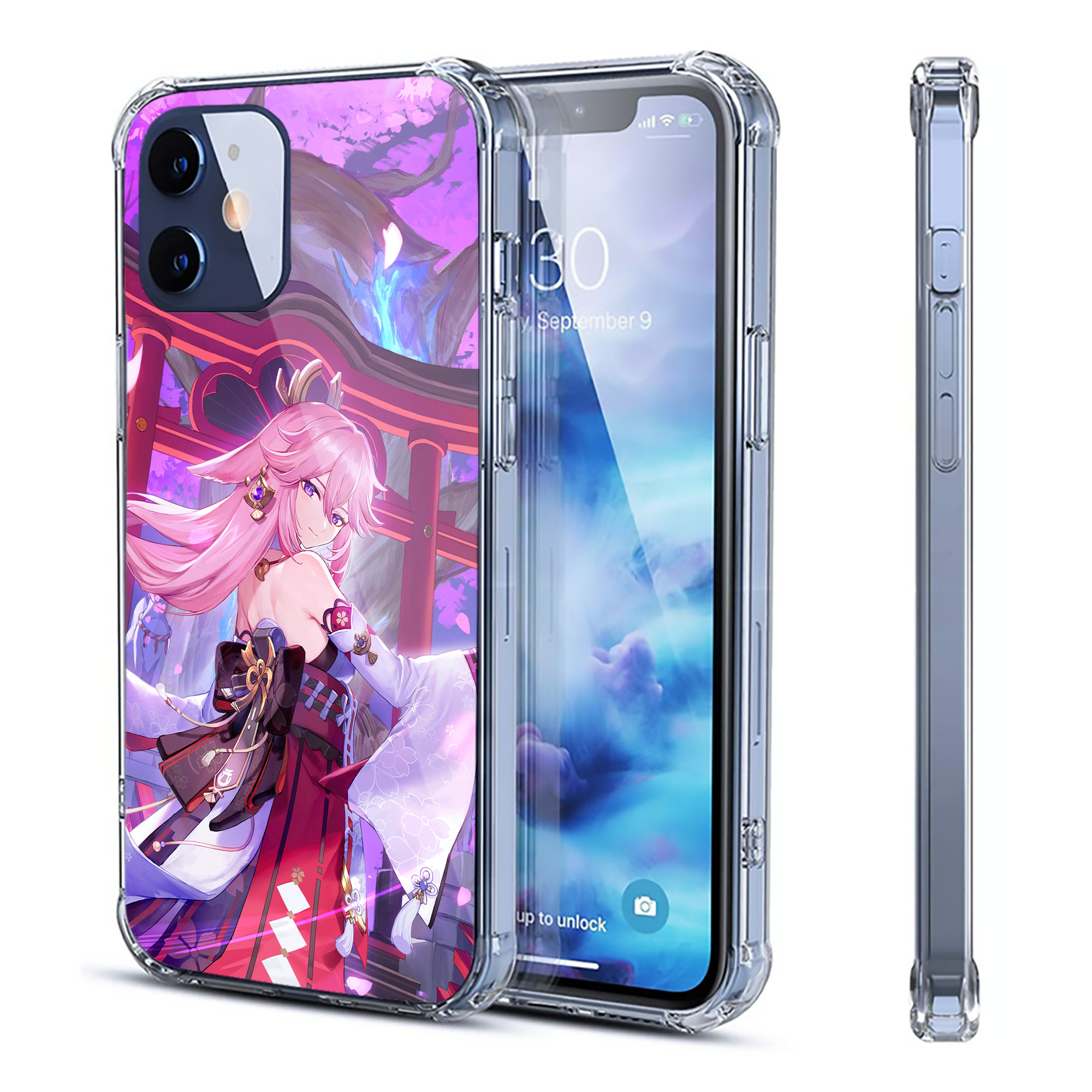 げんし神 genshin 【iPhone 12シリーズ対応】透明スマホケース（クリアソフトケース）